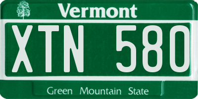 VT license plate XTN580