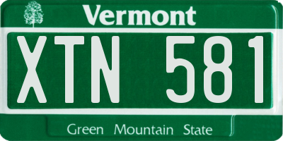 VT license plate XTN581