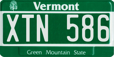 VT license plate XTN586