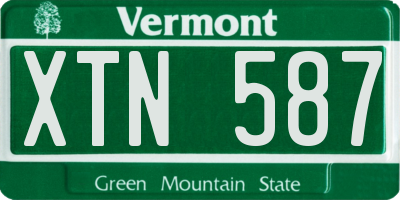 VT license plate XTN587