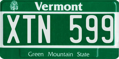 VT license plate XTN599