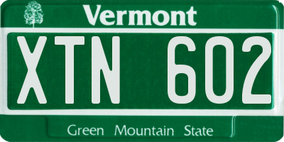 VT license plate XTN602