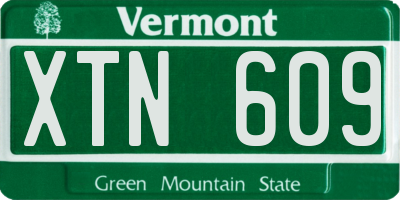 VT license plate XTN609