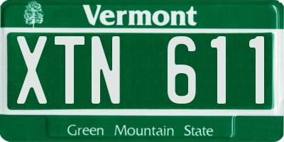 VT license plate XTN611