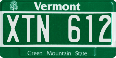 VT license plate XTN612