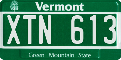 VT license plate XTN613