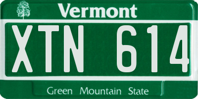 VT license plate XTN614