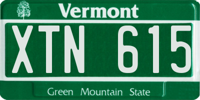 VT license plate XTN615
