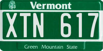 VT license plate XTN617