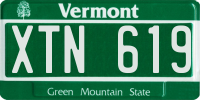 VT license plate XTN619