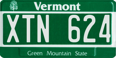 VT license plate XTN624