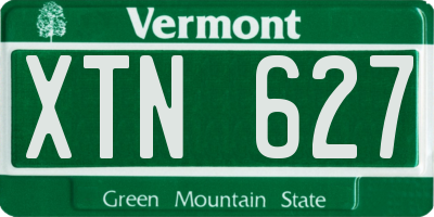 VT license plate XTN627