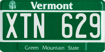 VT license plate XTN629