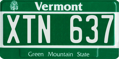 VT license plate XTN637