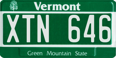 VT license plate XTN646
