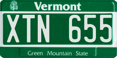 VT license plate XTN655