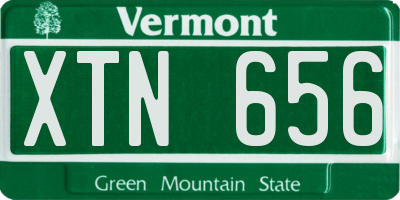 VT license plate XTN656