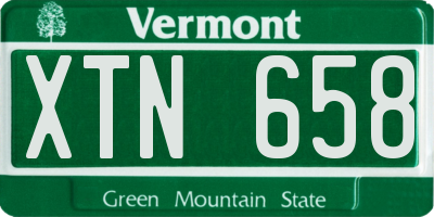 VT license plate XTN658
