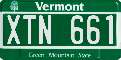 VT license plate XTN661