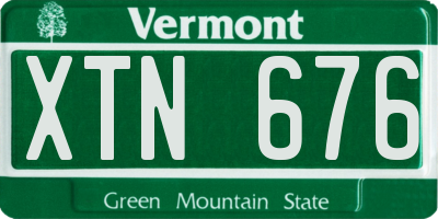 VT license plate XTN676