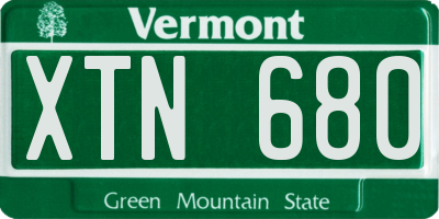 VT license plate XTN680