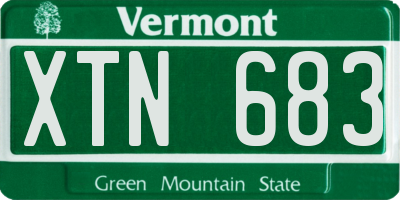 VT license plate XTN683