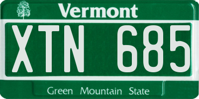 VT license plate XTN685