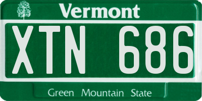 VT license plate XTN686