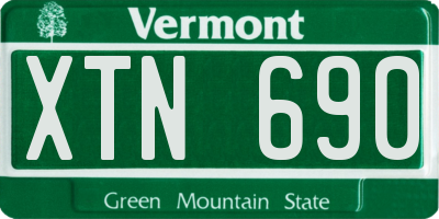 VT license plate XTN690