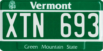VT license plate XTN693