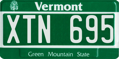 VT license plate XTN695