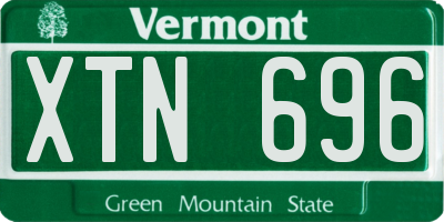 VT license plate XTN696