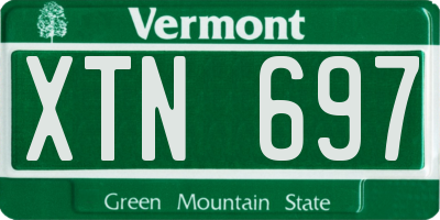 VT license plate XTN697