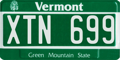 VT license plate XTN699