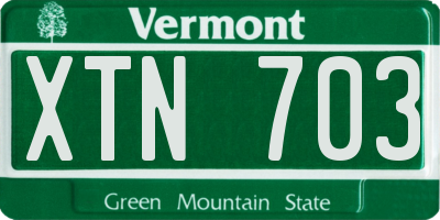 VT license plate XTN703