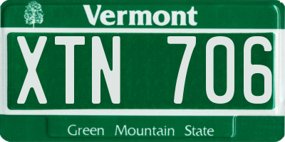 VT license plate XTN706