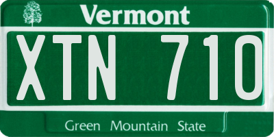 VT license plate XTN710