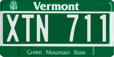 VT license plate XTN711