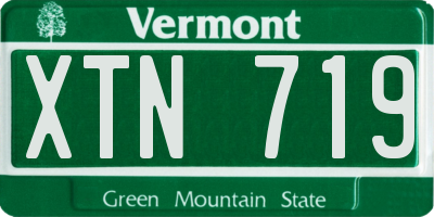 VT license plate XTN719