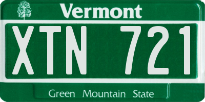 VT license plate XTN721