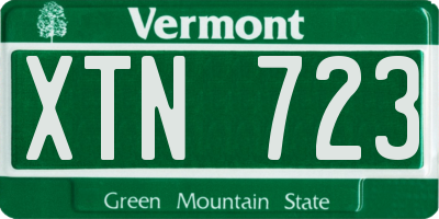 VT license plate XTN723