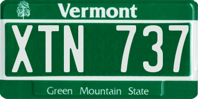 VT license plate XTN737