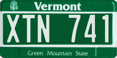VT license plate XTN741
