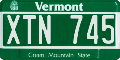 VT license plate XTN745
