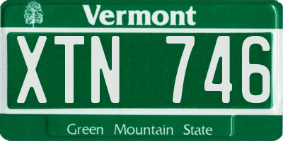 VT license plate XTN746