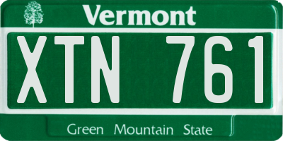 VT license plate XTN761