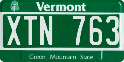 VT license plate XTN763