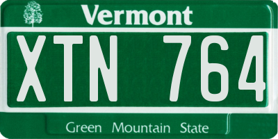 VT license plate XTN764