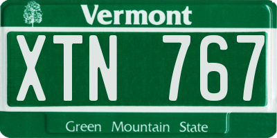 VT license plate XTN767