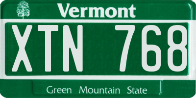 VT license plate XTN768